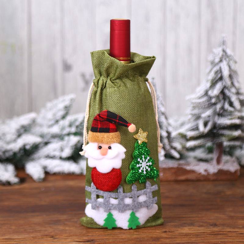 Festive Christmas Wine Bottle Covers – Adorable Holiday Bottle Bags for Perfect Gift Wrapping - All Inclusive Family Treasures