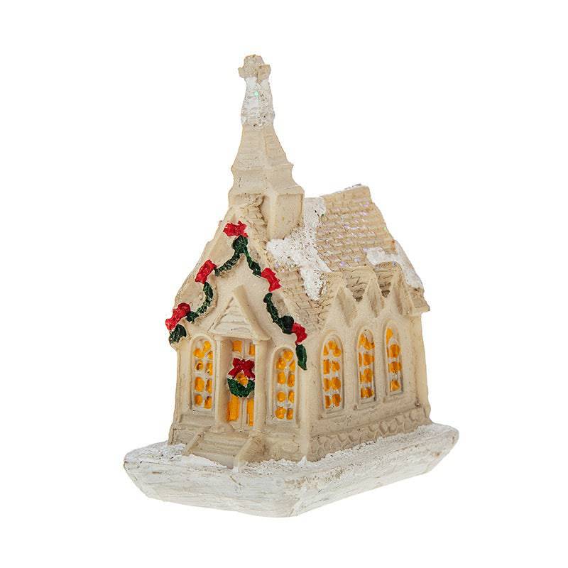 Mini LED Light-Up Christmas Village Houses – Festive Resin Decor for a Cozy Holiday Atmosphere - All Inclusive Family Treasures