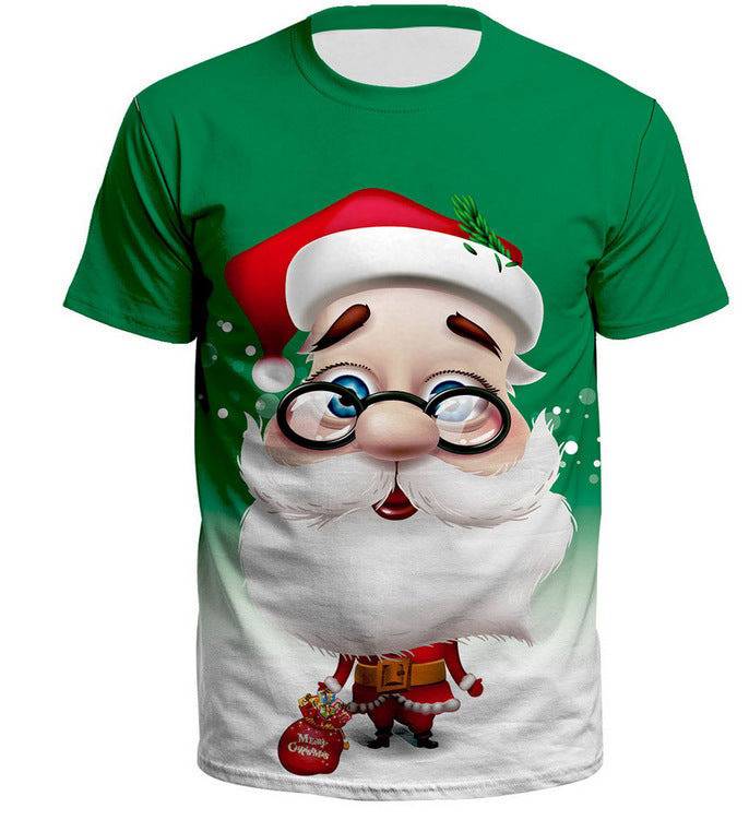 Santa Printed T-Shirt: Festive Joy in Every Stitch! - All Inclusive Family Treasures