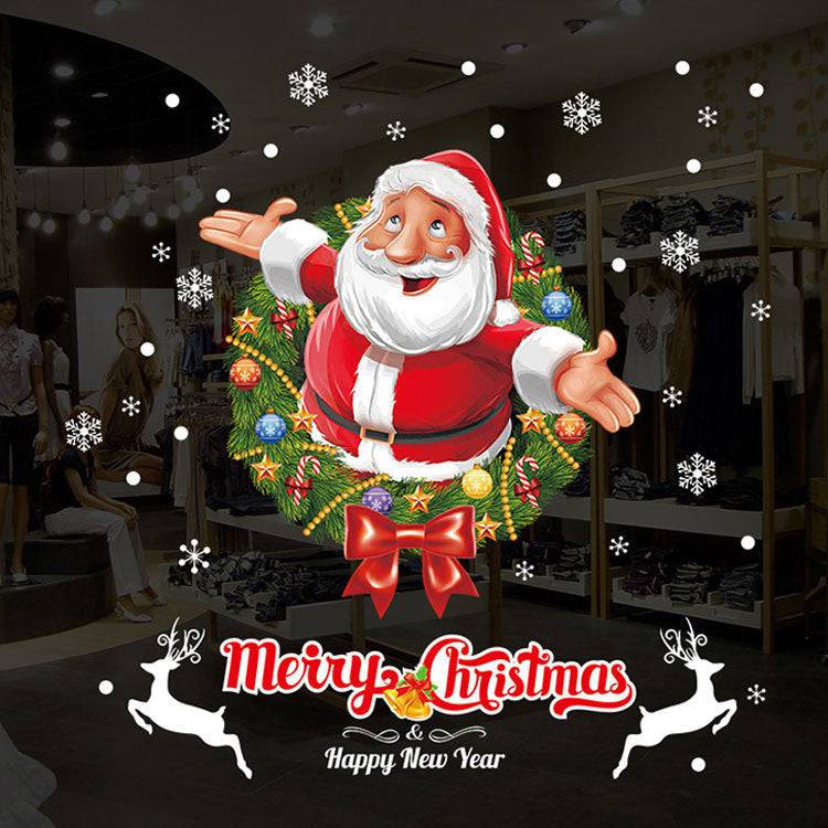 Festive Christmas Wall Stickers – Self-Adhesive Holiday Decor for Windows & Walls - All Inclusive Family Treasures