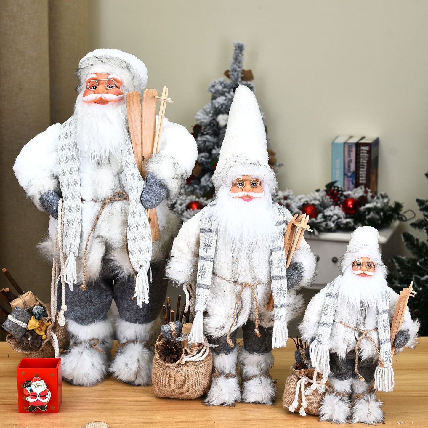 Charming Nordic Santa Claus Ornaments – Festive Winter Wonderland Decor - All Inclusive Family Treasures