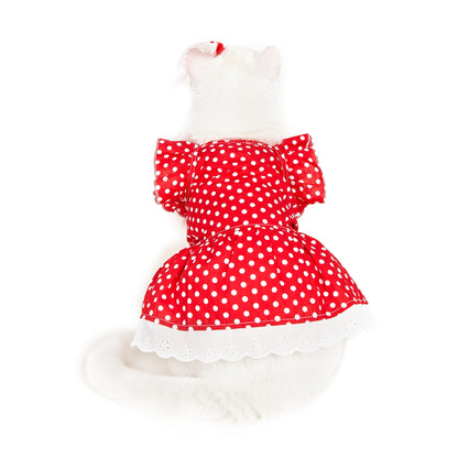 Polka Dot Princess Dress for Cats and Dogs - All Inclusive Family Treasures