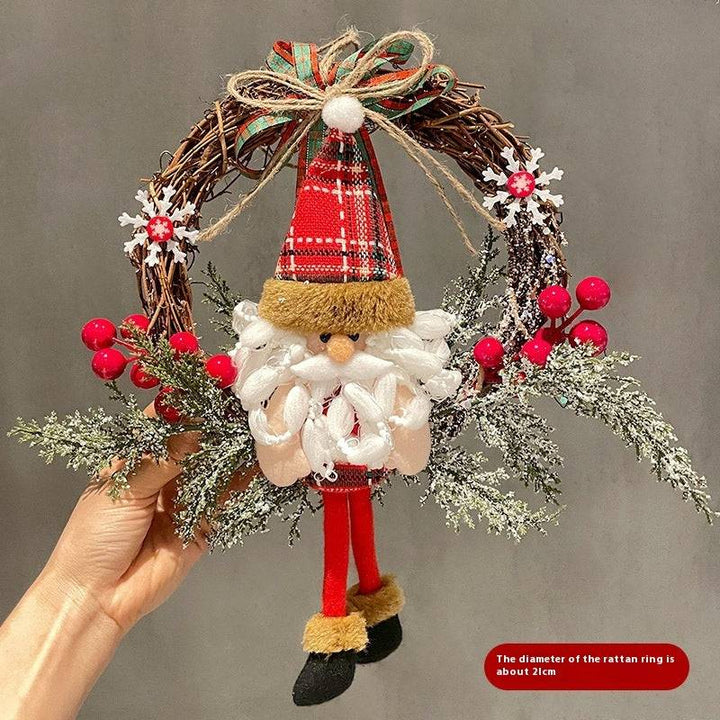 Merry Christmas Santa Wreath – Festive Holiday Door Decoration with Berries & Pine! - All Inclusive Family Treasures