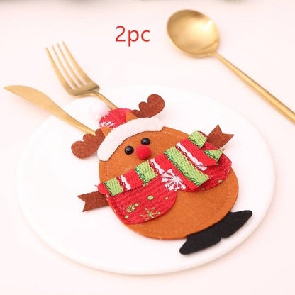 Festive Christmas Cutlery Holder Set – Add a Touch of Holiday Magic to Your Table! - All Inclusive Family Treasures