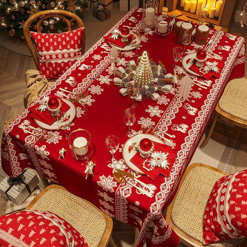 Elegant Christmas Tablecloths – Festive Decor for Your Dining & Coffee Tables - All Inclusive Family Treasures