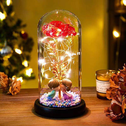 Eternal Rose LED Glass Dome – Romantic Night Light & Decorative Gift - All Inclusive Family Treasures