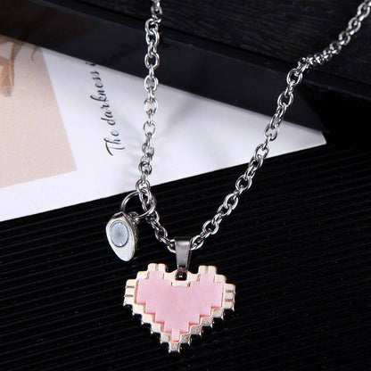 Magnetic Heart-Shaped Mosaic Couple Necklace - Perfect for Valentine's Day - All Inclusive Family Treasures