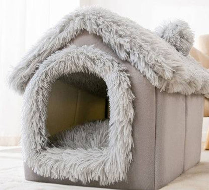 Cozy Cottage Pet House – Warm, Foldable, and Adorable for Dogs & Cats! - All Inclusive Family Treasures