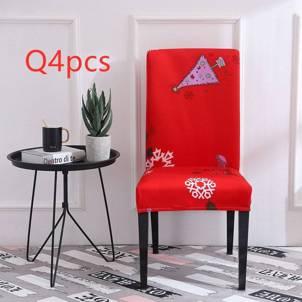 Festive Christmas Chair Covers – Universal Stretch Fit for Dining Chairs - All Inclusive Family Treasures