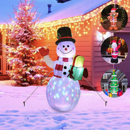 Festive LED Inflatable Christmas Decorations – Santa, Snowman, and Tree for a Magical Outdoor Display - All Inclusive Family Treasures