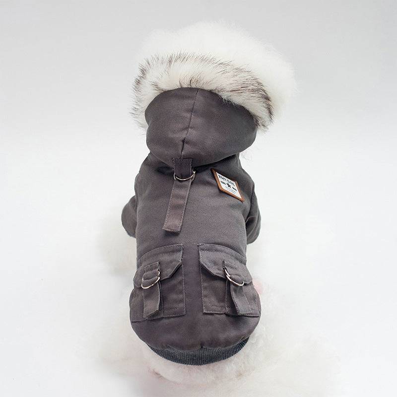 Stylish Winter Dog Parka with Faux Fur Hood – Warm & Trendy Dog Coat! - All Inclusive Family Treasures