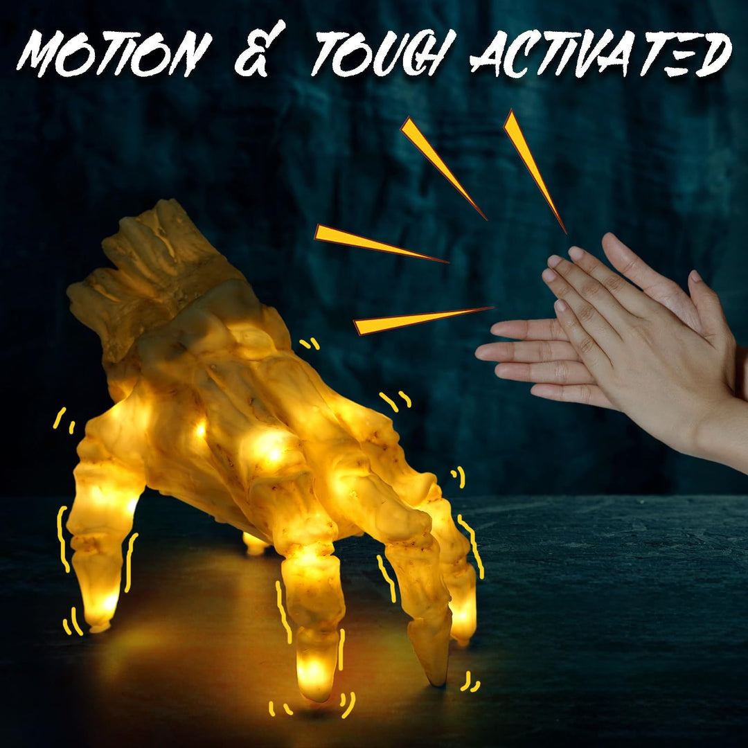 Crawling Zombie Hand with Lights & Sound – Animated Halloween Prop