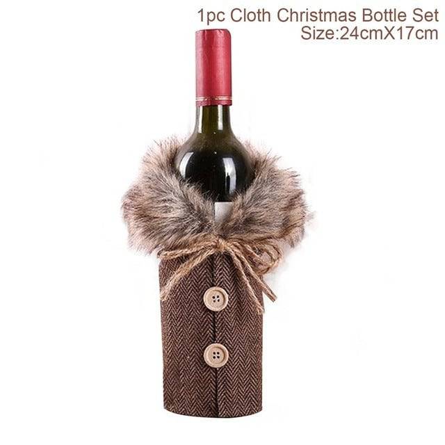 Festive Christmas Wine Bottle Covers – Adorable Holiday Bottle Bags for Perfect Gift Wrapping - All Inclusive Family Treasures