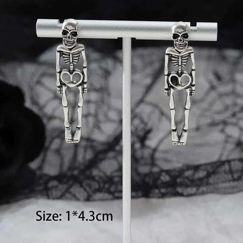 Creepin’ It Real: Halloween Skeleton Stud Earrings