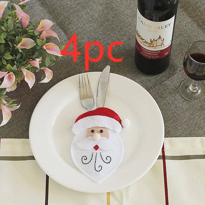 Festive Christmas Cutlery Holder Set – Add a Touch of Holiday Magic to Your Table! - All Inclusive Family Treasures