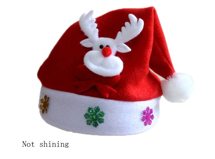 Festive Glow – Christmas LED Cartoon Luminous Hat for Kids & Adults