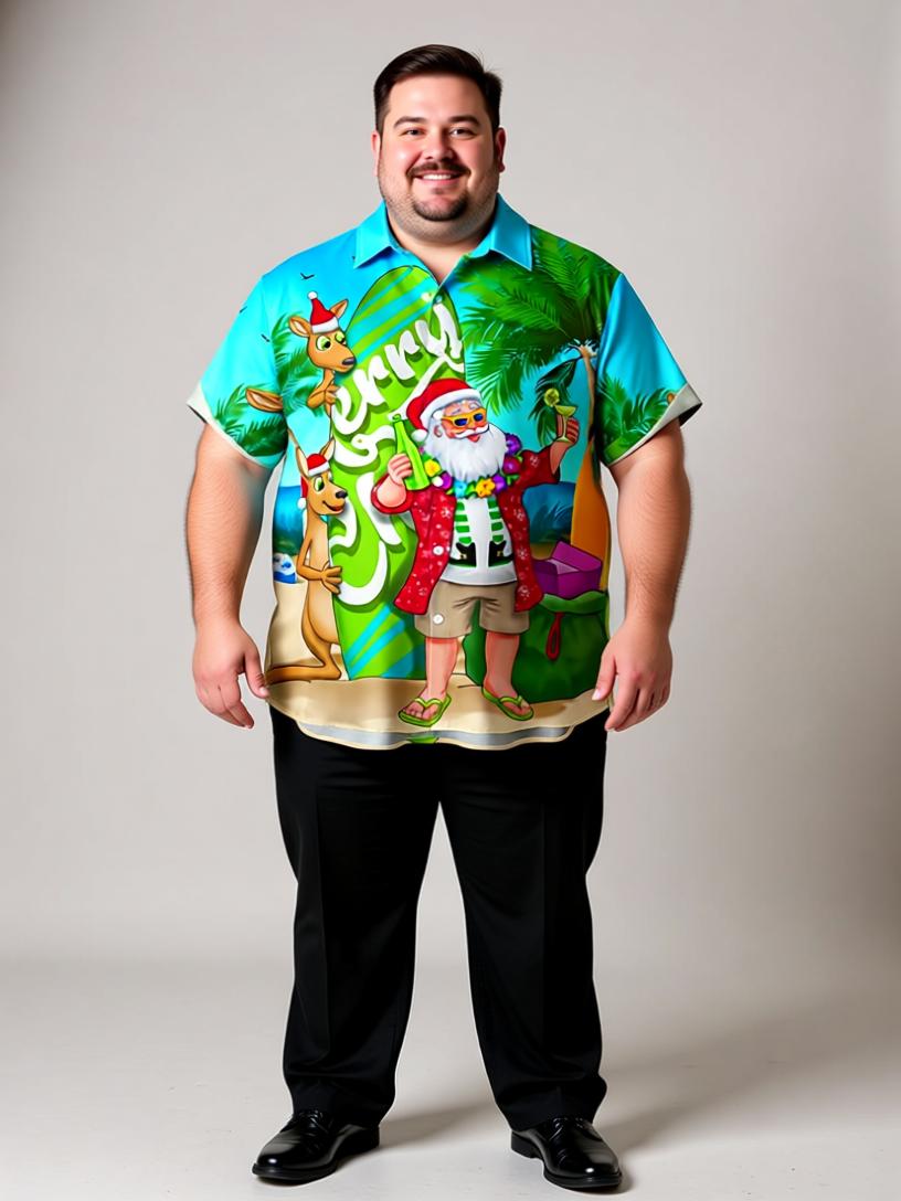 Festive Men's 3D Christmas Print Shirts – Holiday Spirit in Every Stitch!