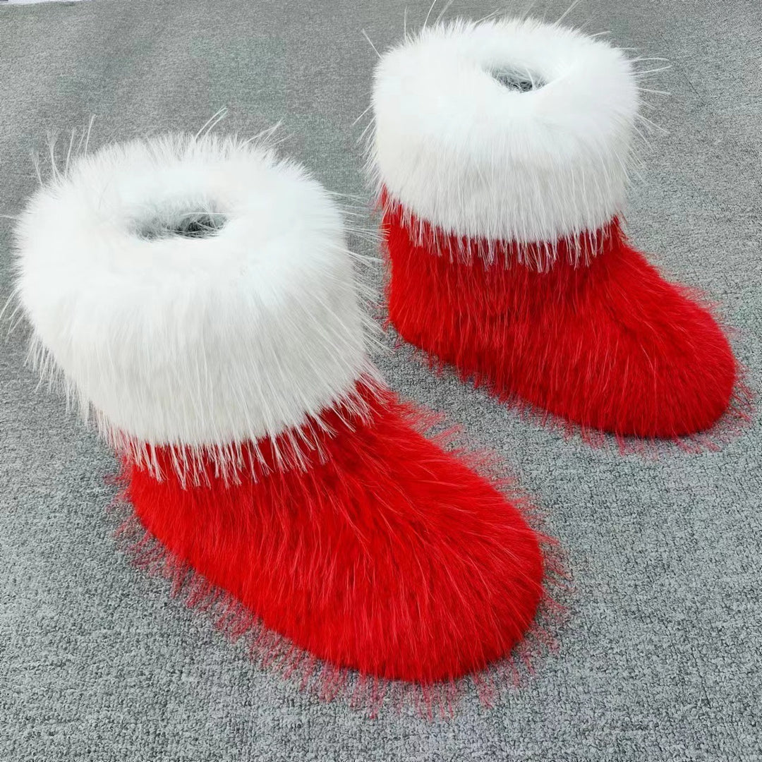 Christmas Plush Boots – Cozy Holiday Warmth