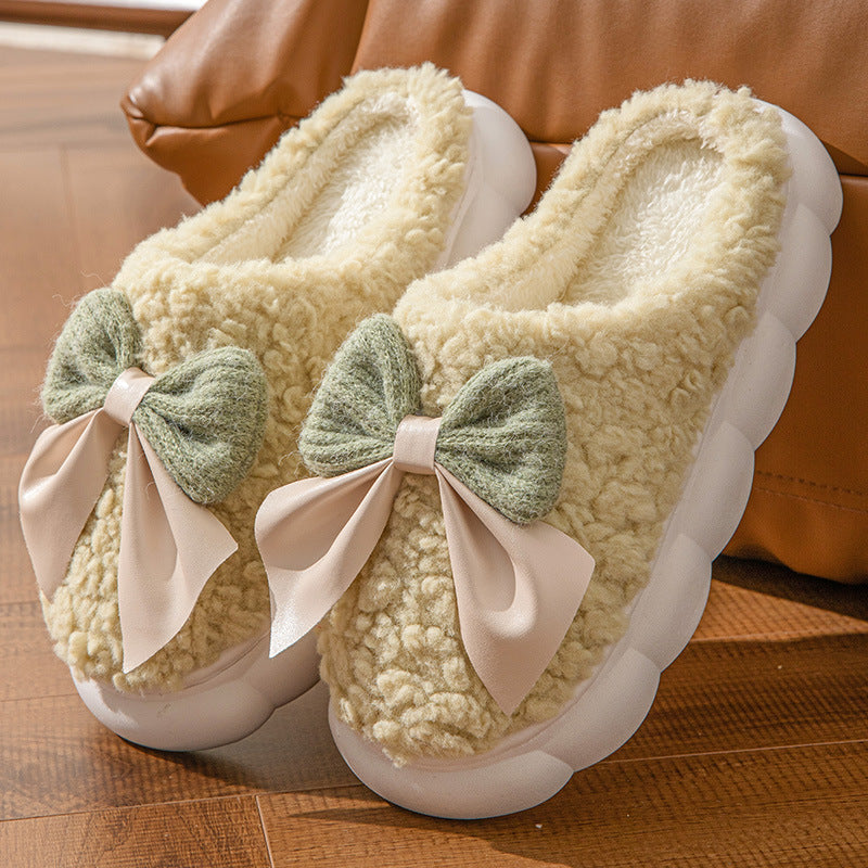 Indulge in Cozy Elegance with Plush Bow Slippers! - All Inclusive Family Treasures