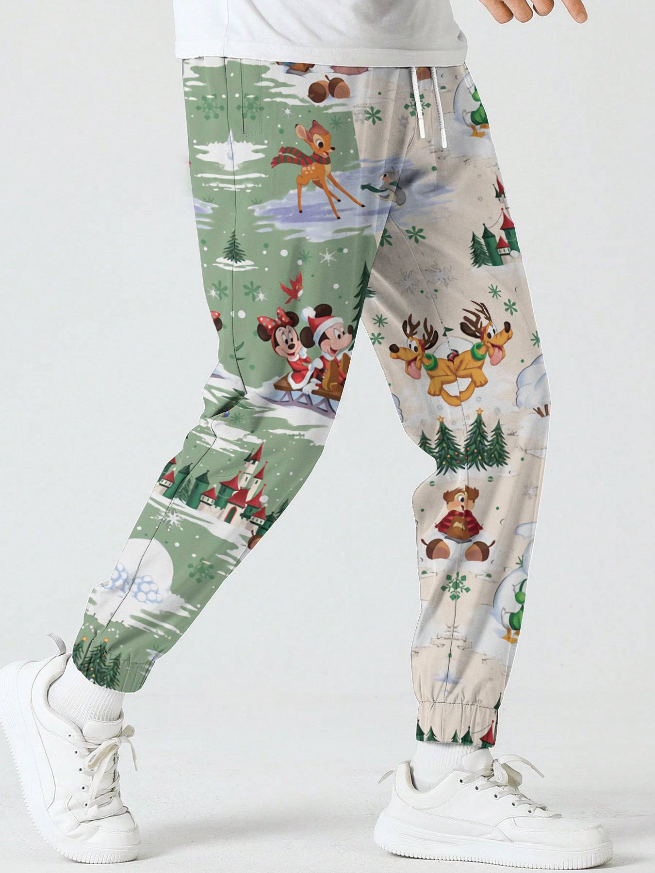 Men’s Christmas Printed Sweatpants – Festive Holiday Joggers with Snowman, Santa, and Reindeer Designs - All Inclusive Family Treasures