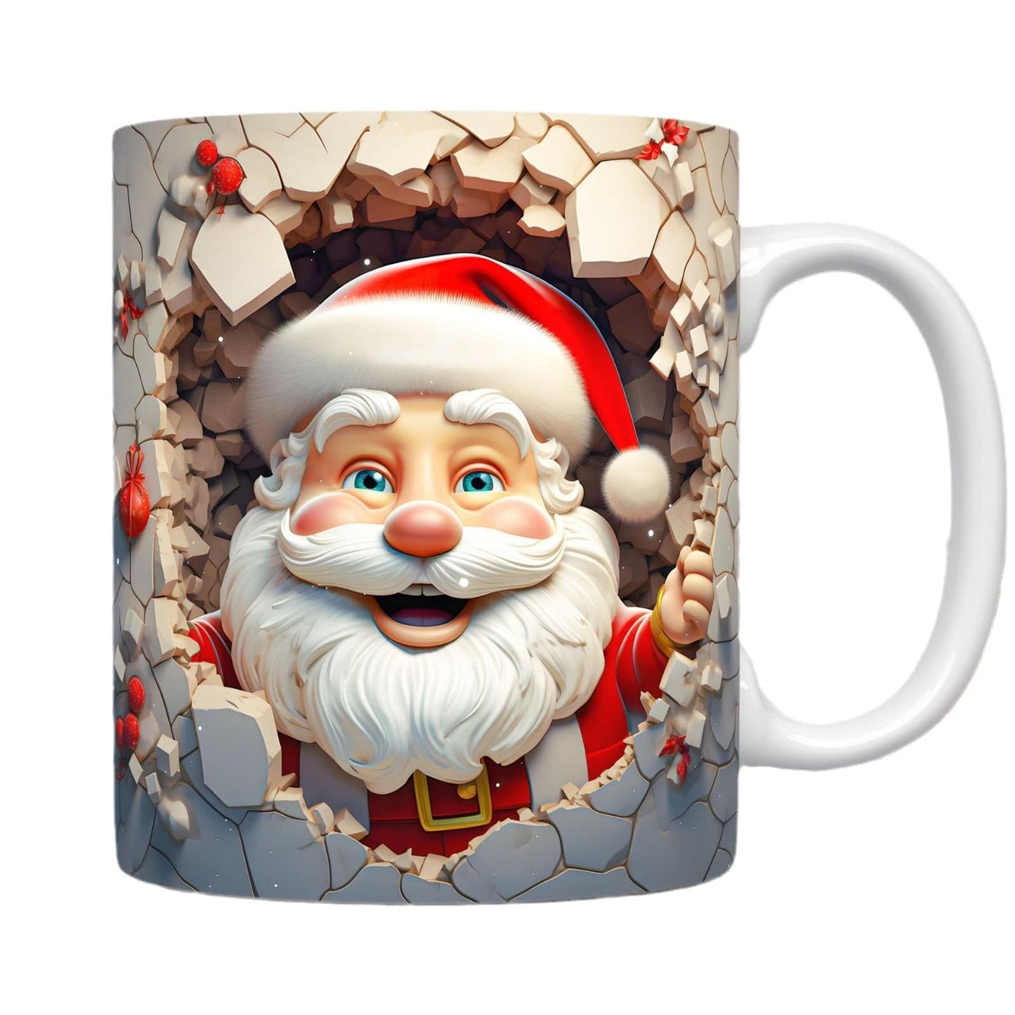 Festive 3D Christmas Ceramic Mug – Adorable Santa Design for Holiday Cheer! - All Inclusive Family Treasures