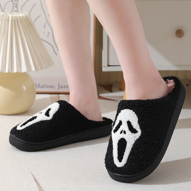 Hauntingly Comfy Halloween Skull Slippers