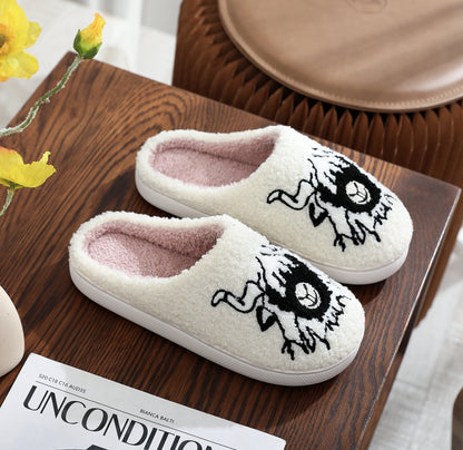 Cotton Slippers Women's Home Winter Animal Embroidery Warm - All Inclusive Family Treasures