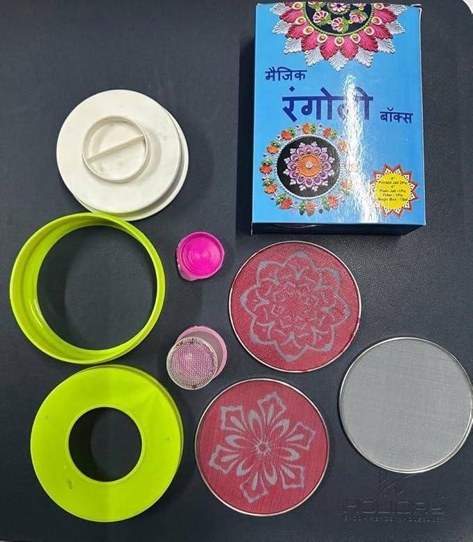 Magic Rangoli Making Kit – Create Stunning & Colorful Rangoli Designs Effortlessly - All Inclusive Family Treasures