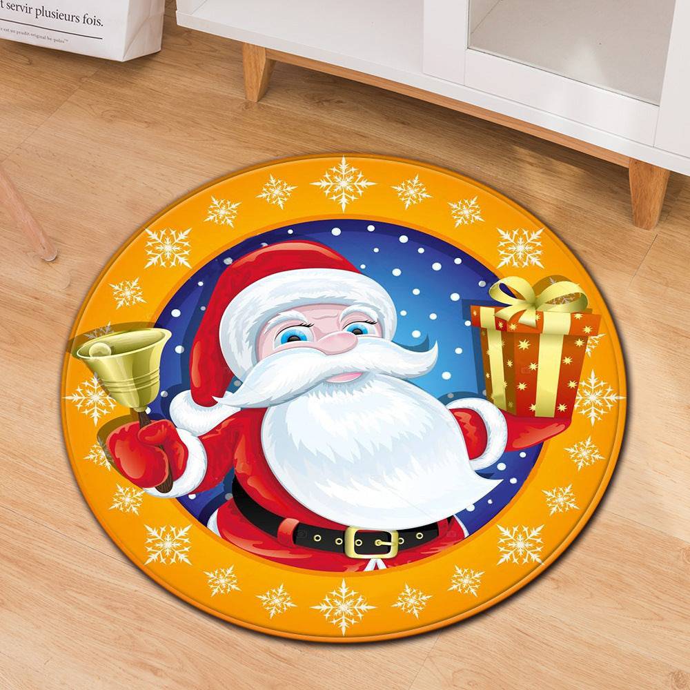 Round Christmas Doormats – Non-Slip Holiday Floor Décor for Your Home - All Inclusive Family Treasures