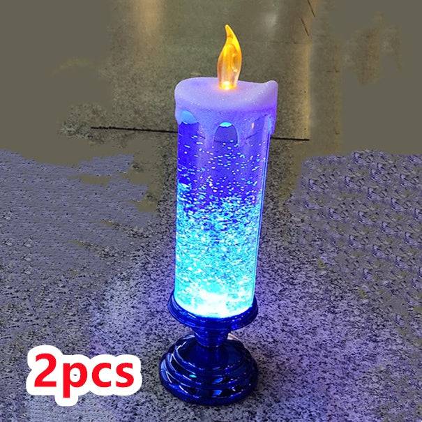 Enchanting Color-Changing LED Glitter Candle – Rechargeable & Waterproof Home Decor - All Inclusive Family Treasures