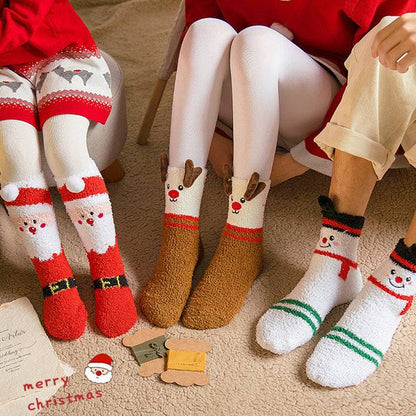 Adorable Christmas Fleece Socks for Kids – Cozy Santa, Snowman & Reindeer Designs! - All Inclusive Family Treasures