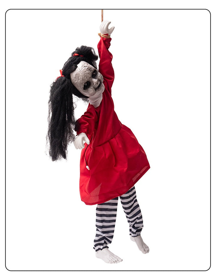 Hanging Leg-Swinging Little Girl – Halloween Electric Decoration