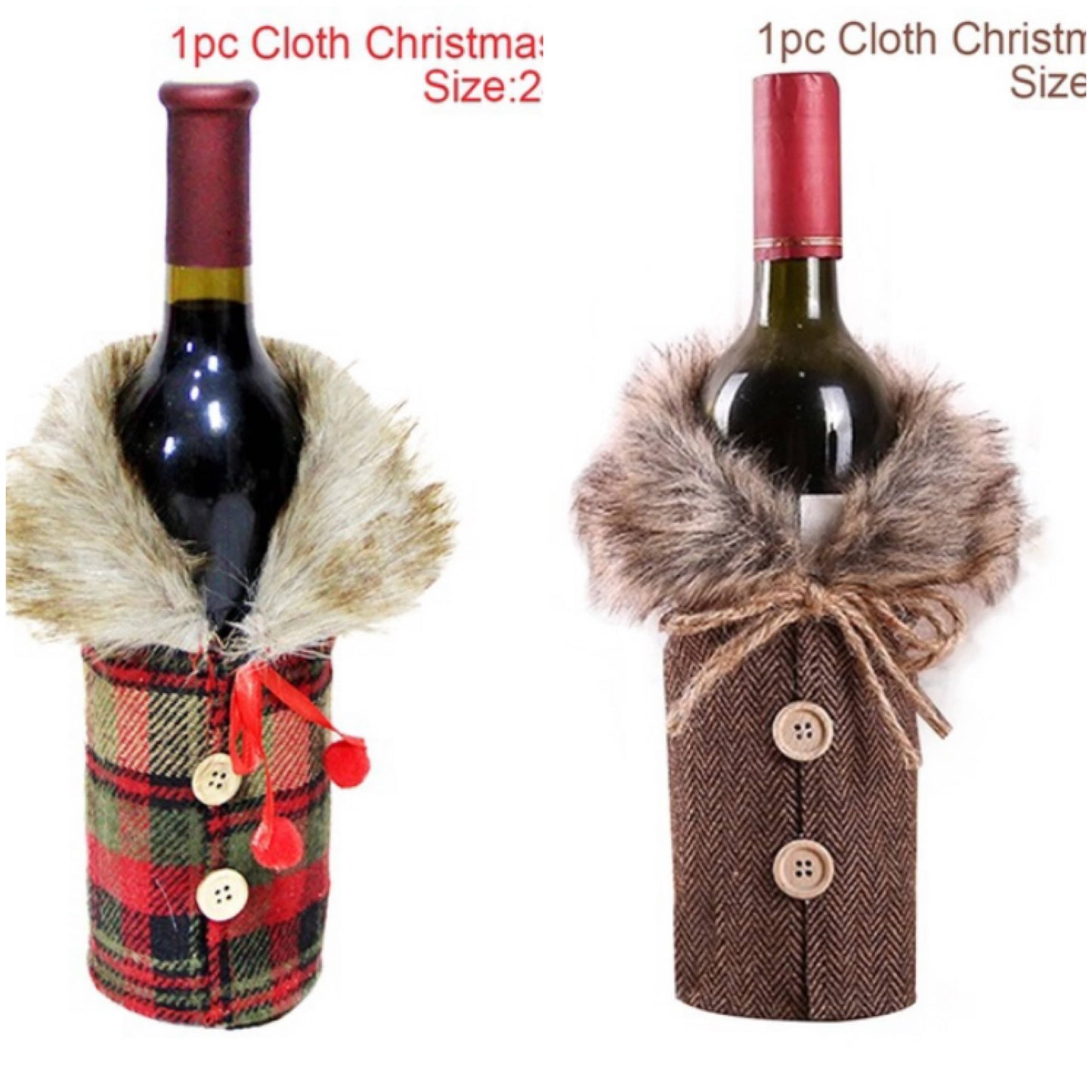 Festive Christmas Wine Bottle Covers – Adorable Holiday Bottle Bags for Perfect Gift Wrapping - All Inclusive Family Treasures