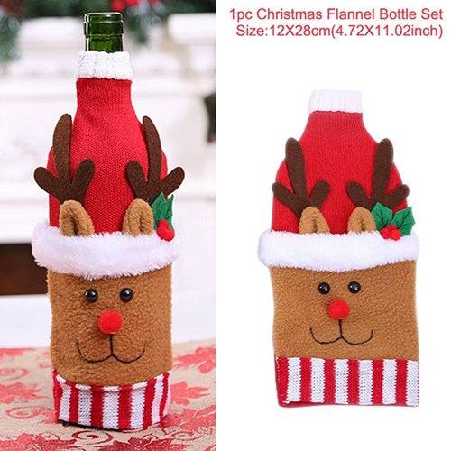 Festive Christmas Wine Bottle Covers – Adorable Holiday Bottle Bags for Perfect Gift Wrapping - All Inclusive Family Treasures