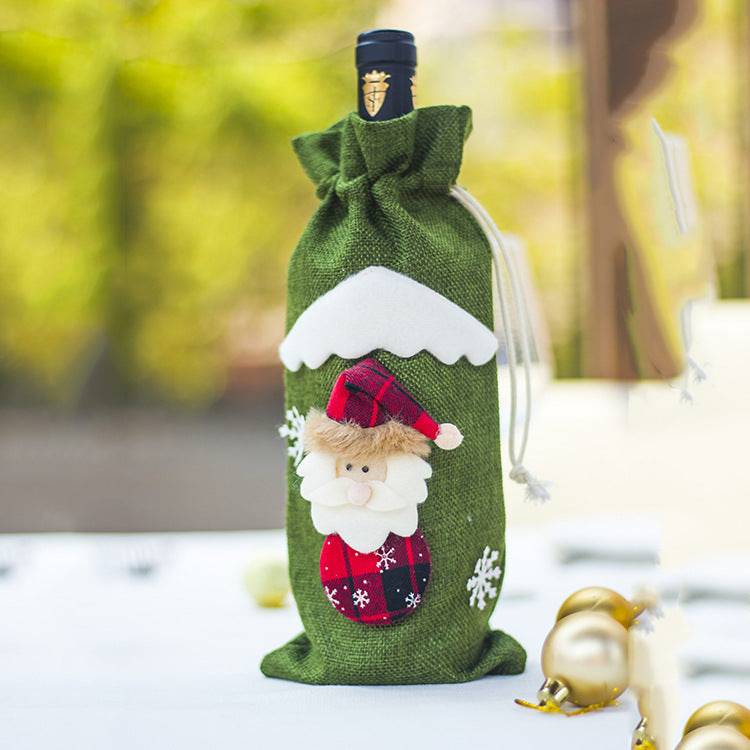 Festive Christmas Wine Bottle Covers – Adorable Holiday Bottle Bags for Perfect Gift Wrapping - All Inclusive Family Treasures