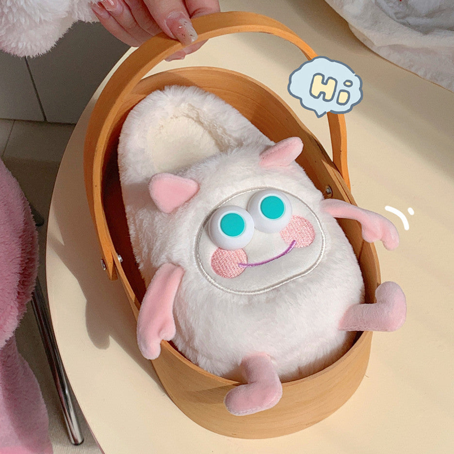 Women’s Plush Cartoon Thermal Slippers