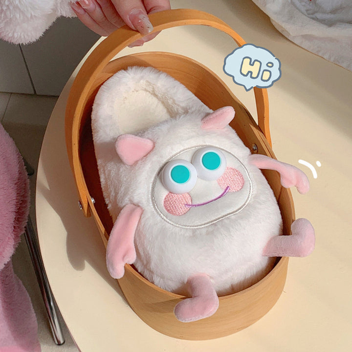 Women’s Plush Cartoon Thermal Slippers