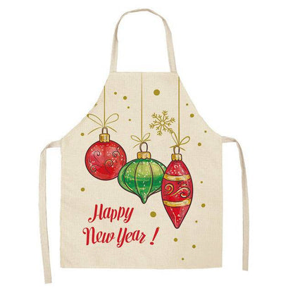 Festive Christmas Cotton & Linen Apron Collection – Perfect for Holiday Cooking & Baking - All Inclusive Family Treasures