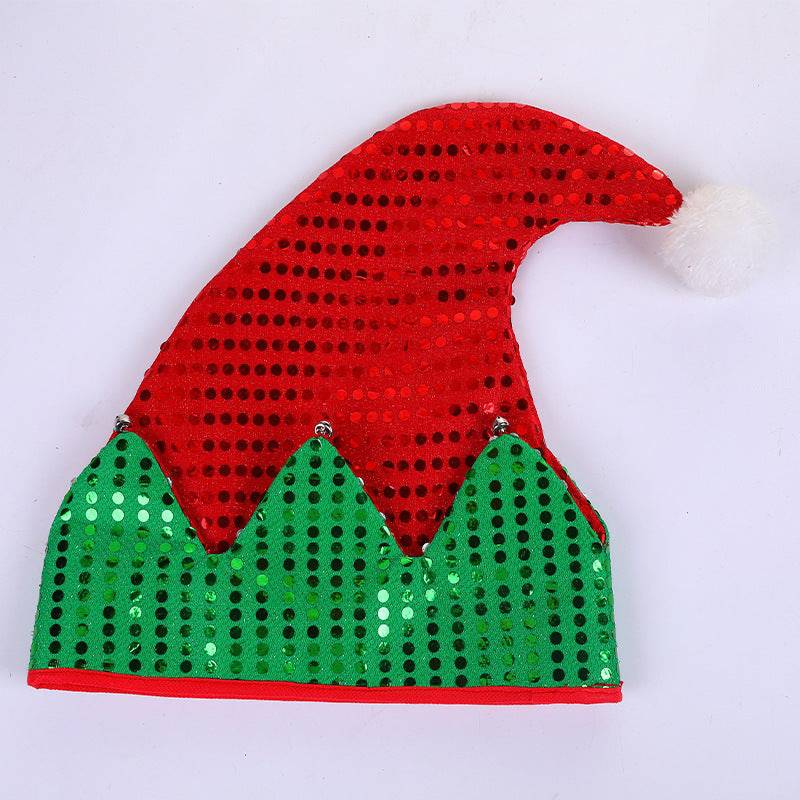 Festive Elf Sparkle Hat - Sequin Christmas Holiday Accessory - All Inclusive Family Treasures