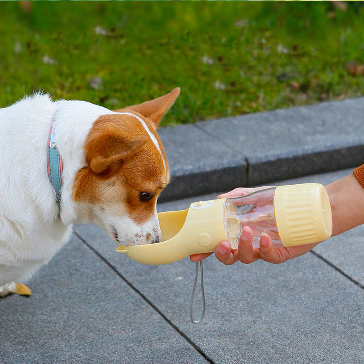 2-in-1 Portable Pet Water & Food Bottle – Travel Essential