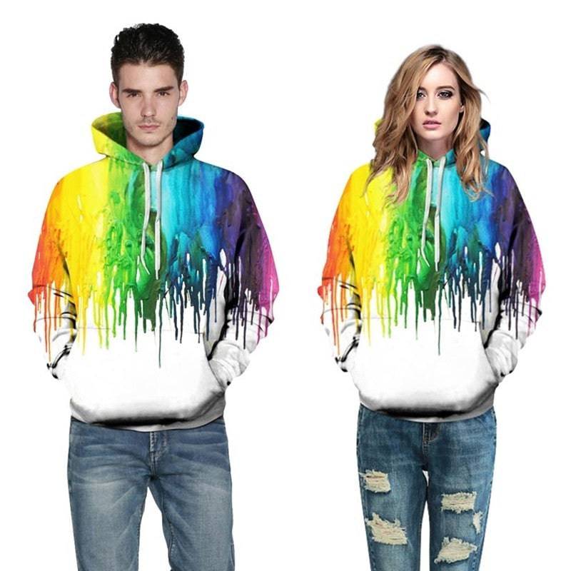 Splash of Style: Rainbow Paint Hoodie – Unleash Your Vibrant Side - All Inclusive Family Treasures