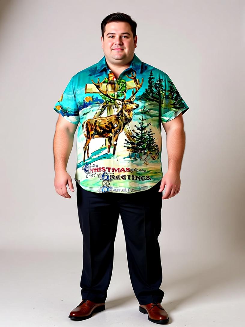 Festive Men's 3D Christmas Print Shirts – Holiday Spirit in Every Stitch!