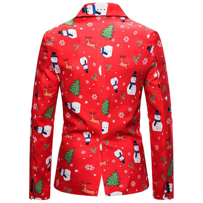 Festive Holiday Suit - Christmas & New Year Snowman Blazer for Men - All Inclusive Family Treasures