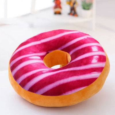 Donut Cartoon Plush Pillow - Sweet and Cozy Decorative Cushion - All Inclusive Family Treasures