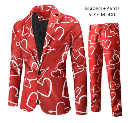 Men's Christmas Suit - Festive Holiday Blazer and Pants Set - All Inclusive Family Treasures