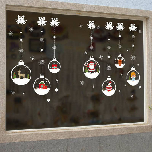 Festive Christmas Wall Stickers – Self-Adhesive Holiday Decor for Windows & Walls - All Inclusive Family Treasures