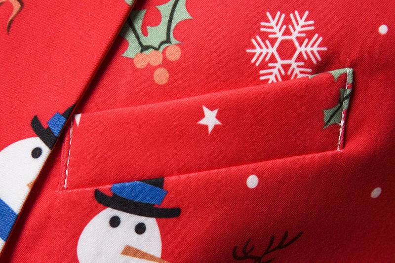 Festive Holiday Suit - Christmas & New Year Snowman Blazer for Men - All Inclusive Family Treasures