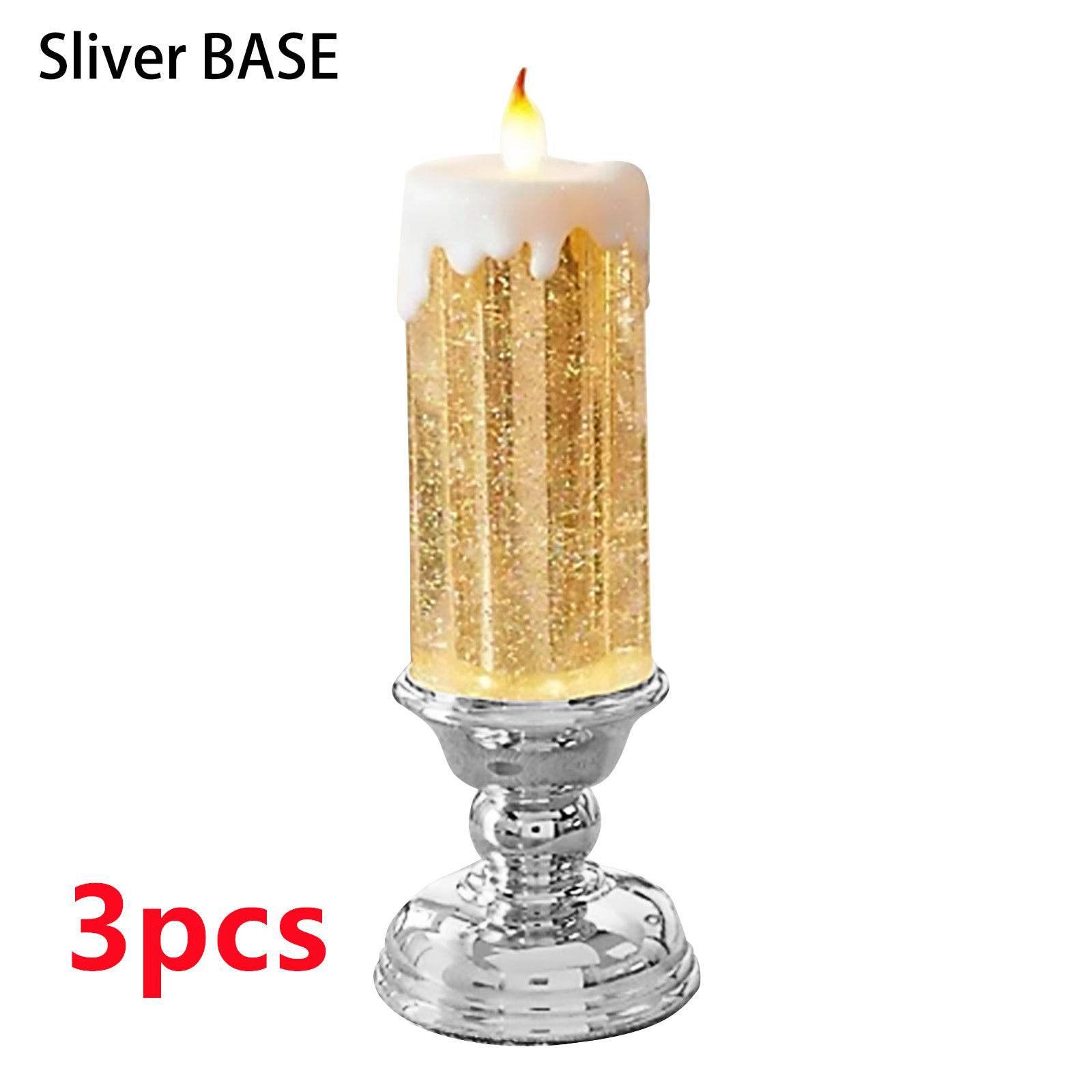 Enchanting Color-Changing LED Glitter Candle – Rechargeable & Waterproof Home Decor - All Inclusive Family Treasures