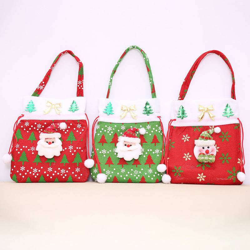 Santa Claus Christmas Drawstring Gift Bags – Festive Holiday Treat Sacks - All Inclusive Family Treasures