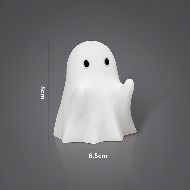 Cute Ghost Figurine Ornaments – Halloween Mini Phantom Collection